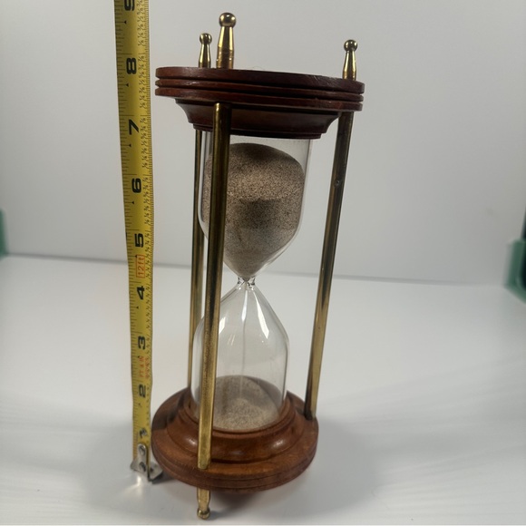 Wood and Brass Hourglass - Picture 6 of 7